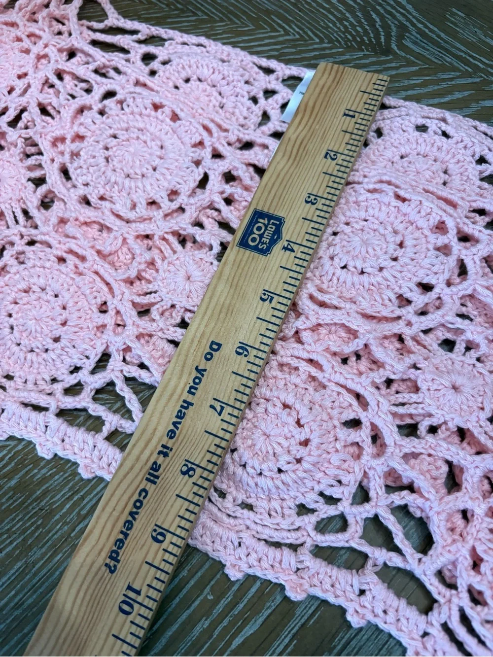 LUCY IN THE SKY Crochet Off Shoulder Two Piece Bikini Set in Pink Size Medium